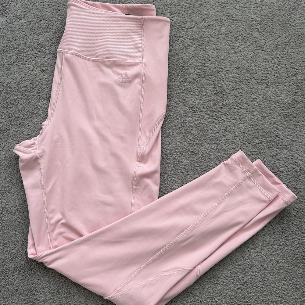 Adidas Light Pink High-Rise Leggings